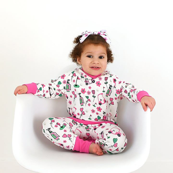 Lexi Pink Golf HOODIE SET - Gigi and Max