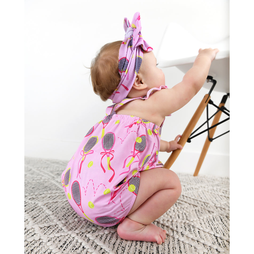 Serena Pink Tennis BUTTON BUBBLE - Gigi and Max