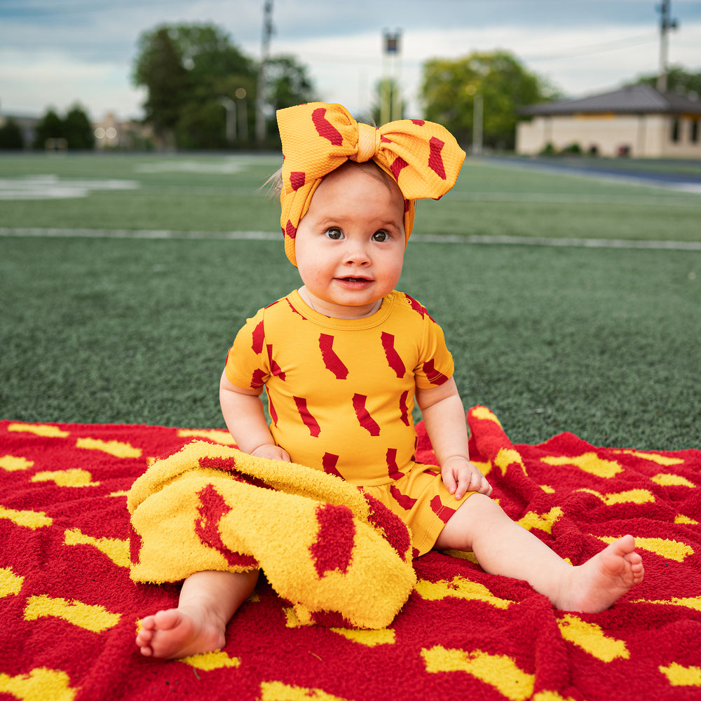 California Gold & Cardinal HEADWRAP - Gigi and Max