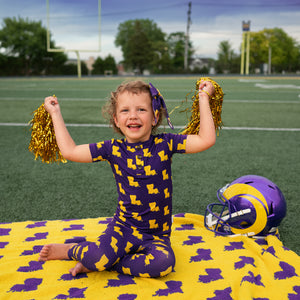 Louisiana Purple & Gold CLIP BOW - Gigi and Max