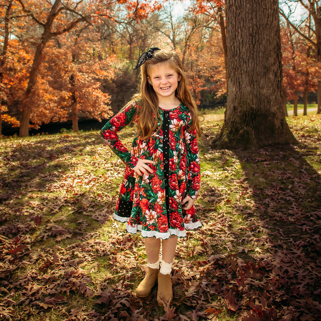 Gloria Floral BUTTON DRESS - Gigi and Max