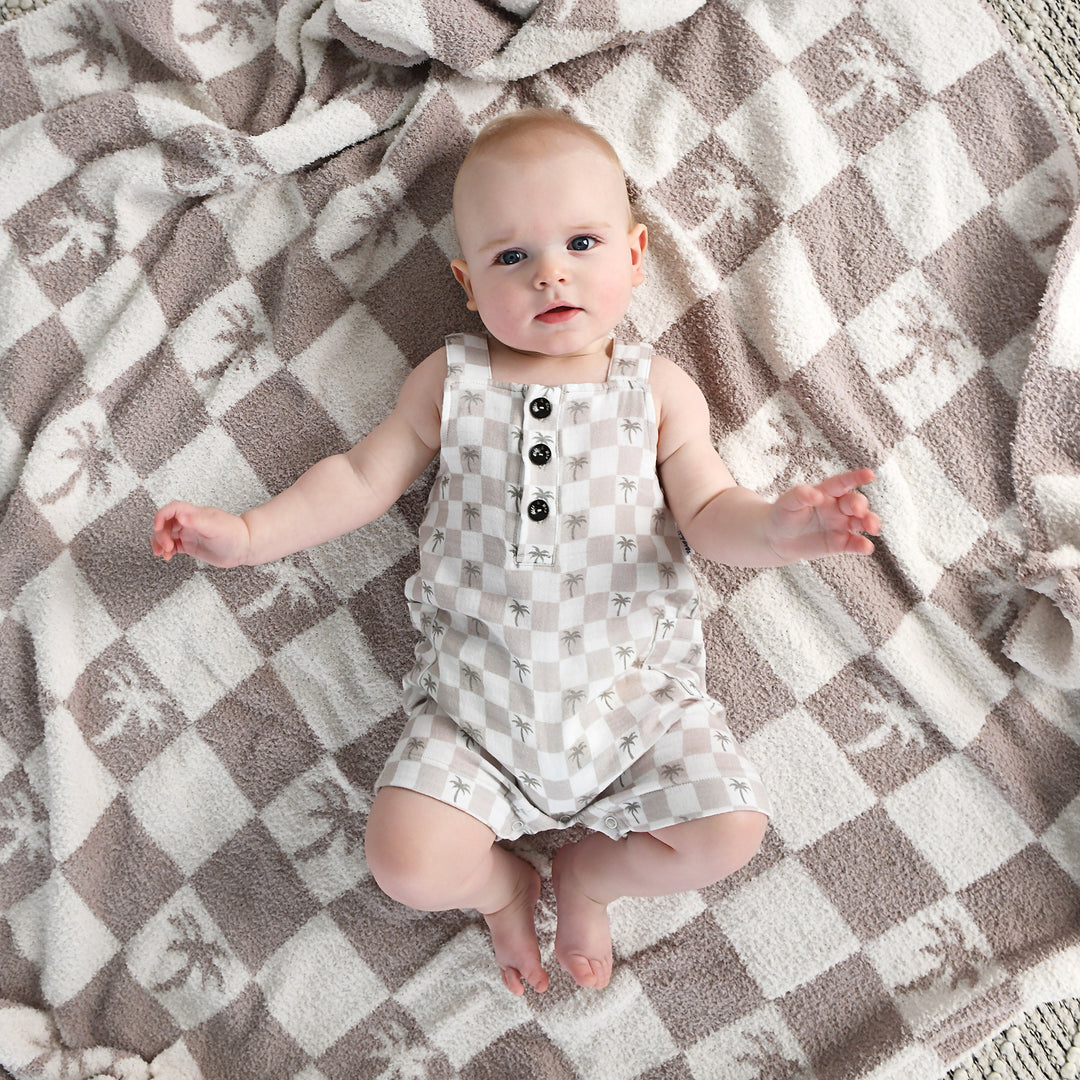 Beau Palm Tree COASTAL COVERALLS ORGANIC - Gigi and Max