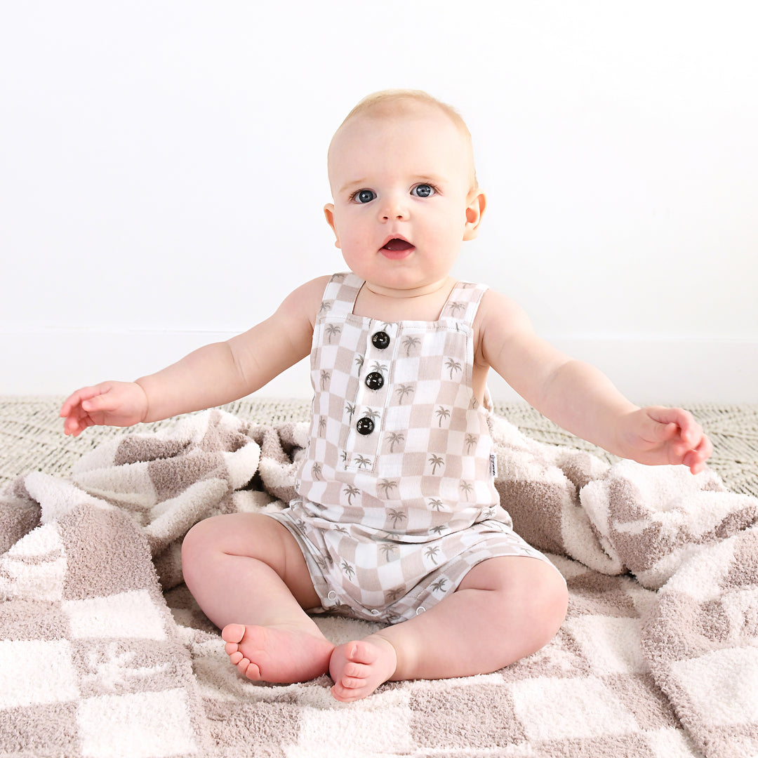 Beau Palm Tree COASTAL COVERALLS ORGANIC - Gigi and Max