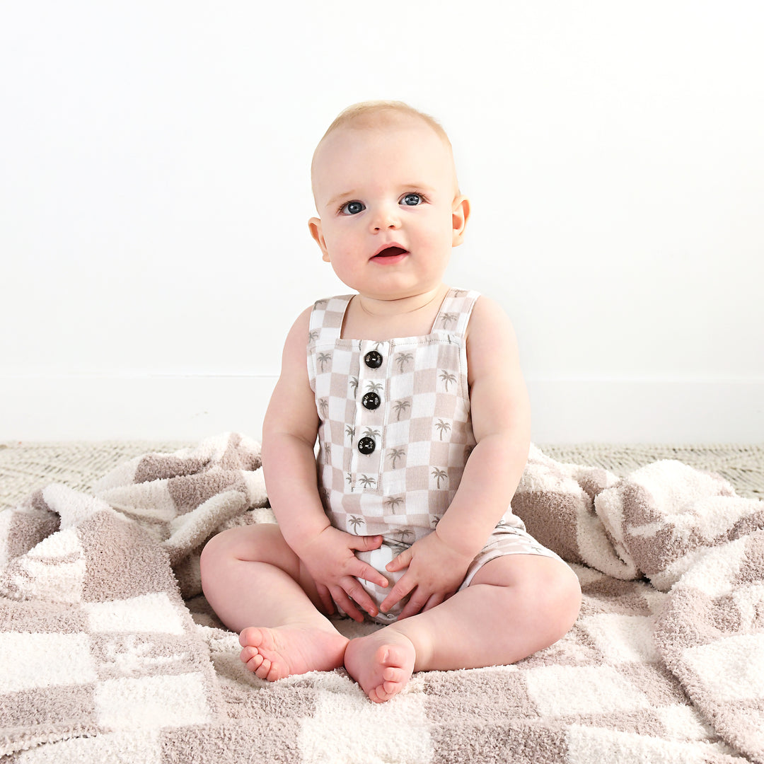 Beau Palm Tree COASTAL COVERALLS ORGANIC - Gigi and Max