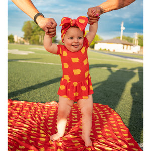 Iowa State Cardinal & Gold HEADWRAP - Gigi and Max