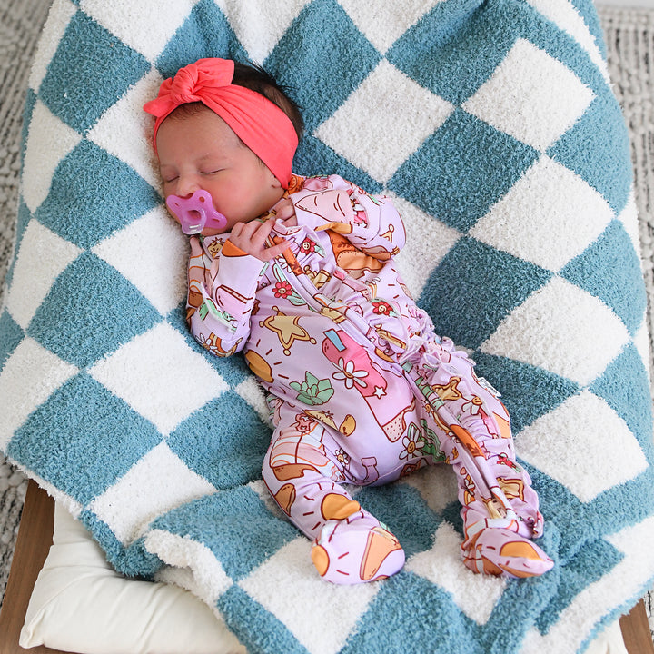 Drake Blue Checks PLUSH BLANKET