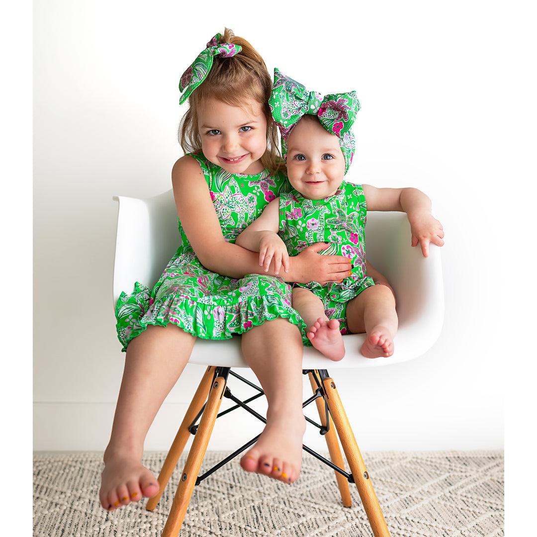 Safari TANK RUFFLE TWIRL DRESS - Gigi and Max