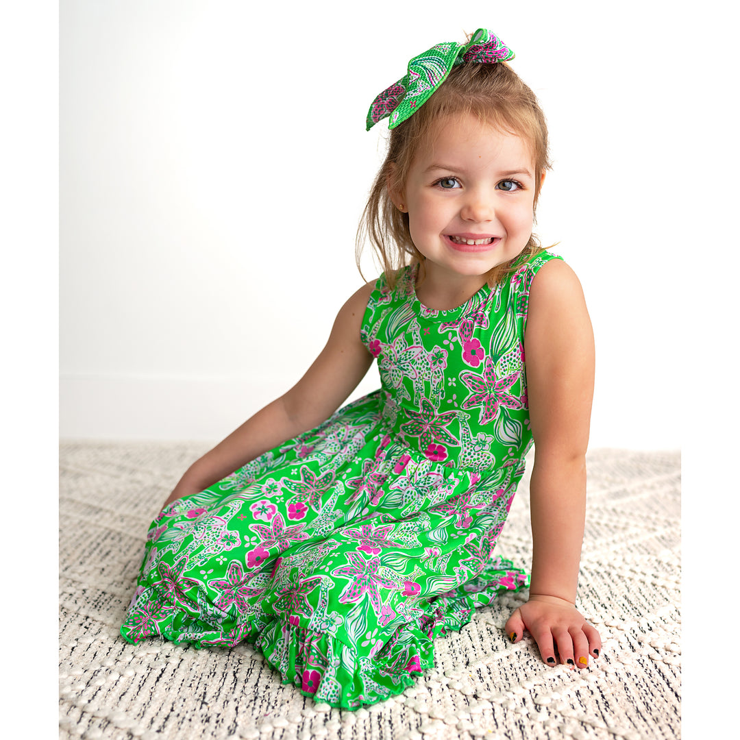 Safari TANK RUFFLE TWIRL DRESS - Gigi and Max