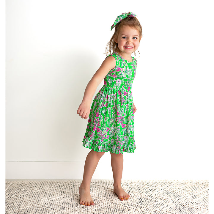 Safari TANK RUFFLE TWIRL DRESS - Gigi and Max