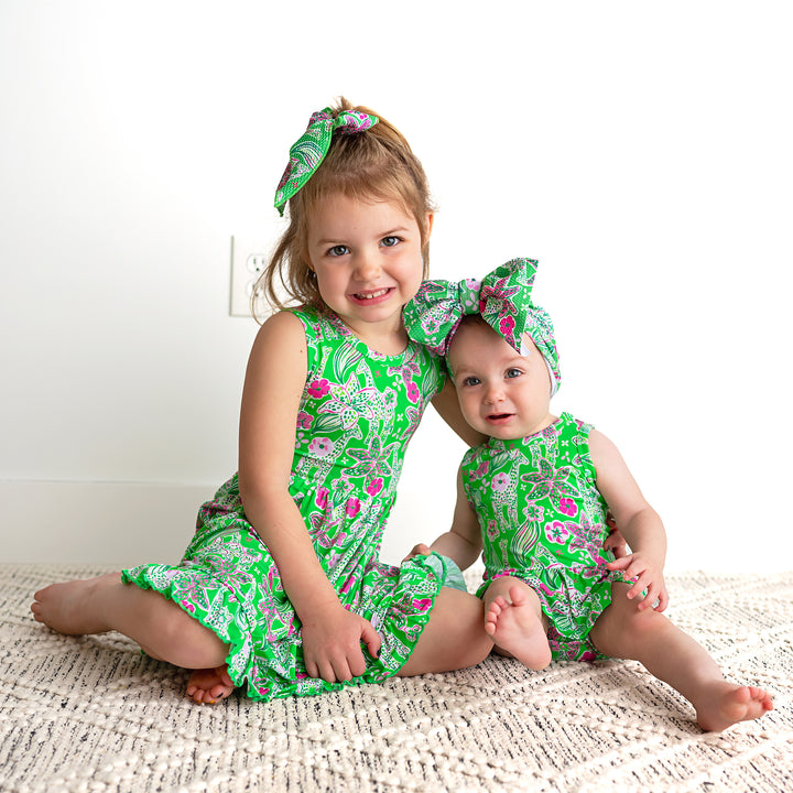 Safari TANK RUFFLE TWIRL DRESS - Gigi and Max