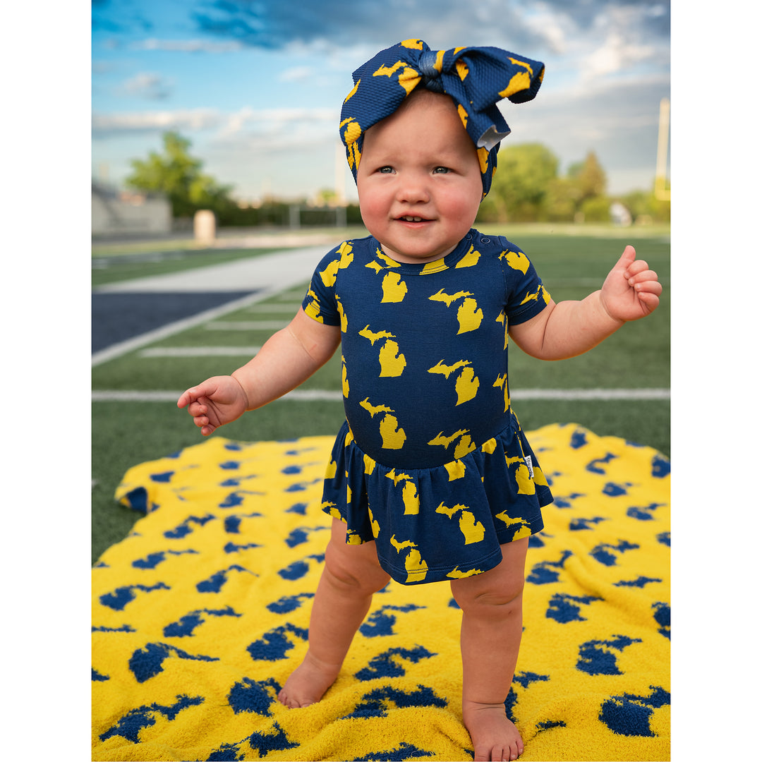 Michigan Blue & Maize TUTU - Gigi and Max