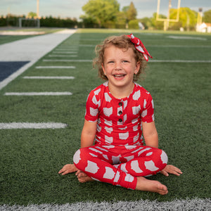 Ohio Scarlet & Gray CLIP BOW - Gigi and Max