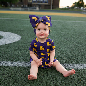 Louisiana Purple & Gold HEADWRAP - Gigi and Max