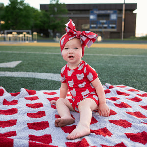 Ohio Scarlet & Gray HEADWRAP - Gigi and Max