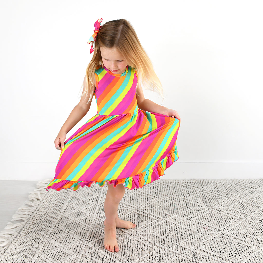 Amanda Stripe TANK TWIRL DRESS - Gigi and Max