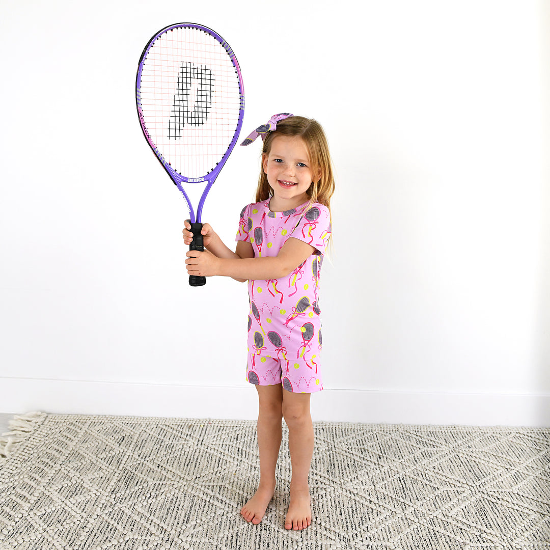 Serena Pink Tennis TWO PIECE - SHORTS - Gigi and Max