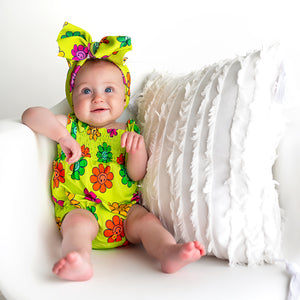 Ashleigh Smiley SMOCKED BUBBLE ROMPER - Gigi and Max