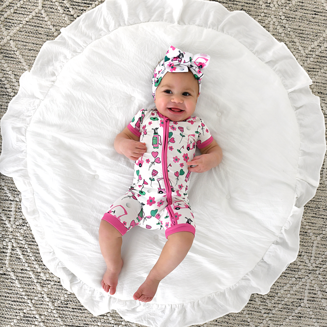 Lexi Pink Golf SHORTY ZIP - Gigi and Max