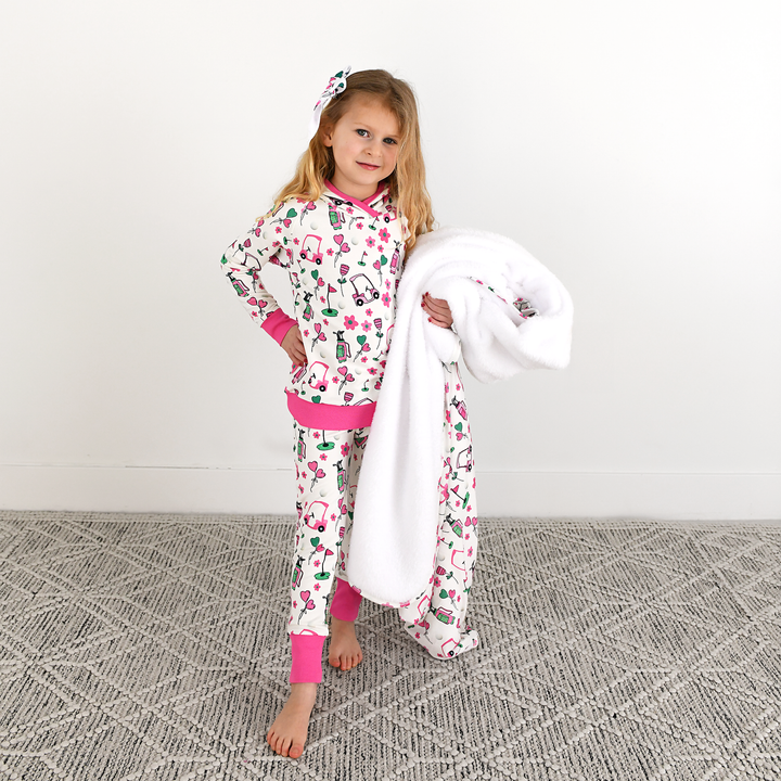 Lexi Pink Golf HOODIE SET - Gigi and Max