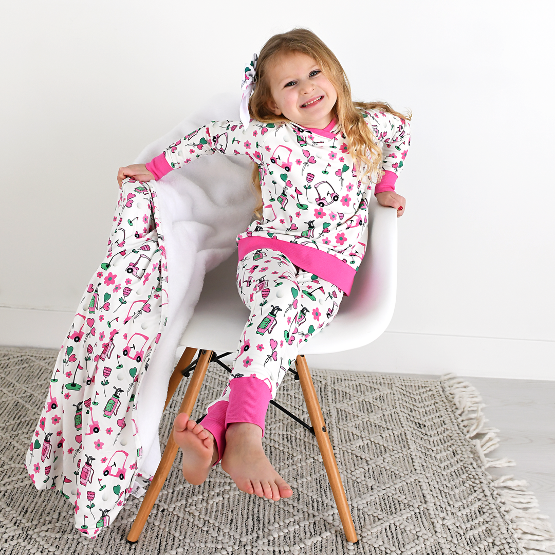 Lexi Pink Golf HOODIE SET - Gigi and Max