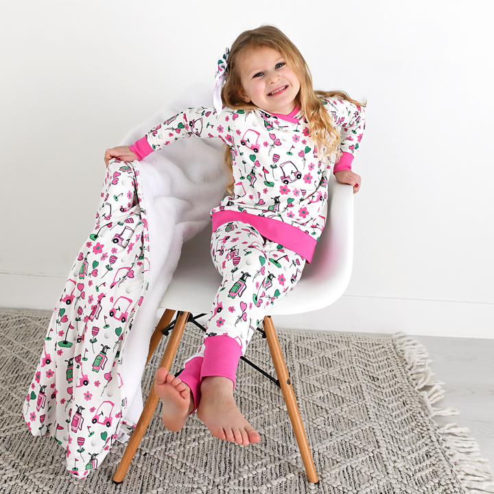 Lexi Pink Golf HOODIE SET - Gigi and Max