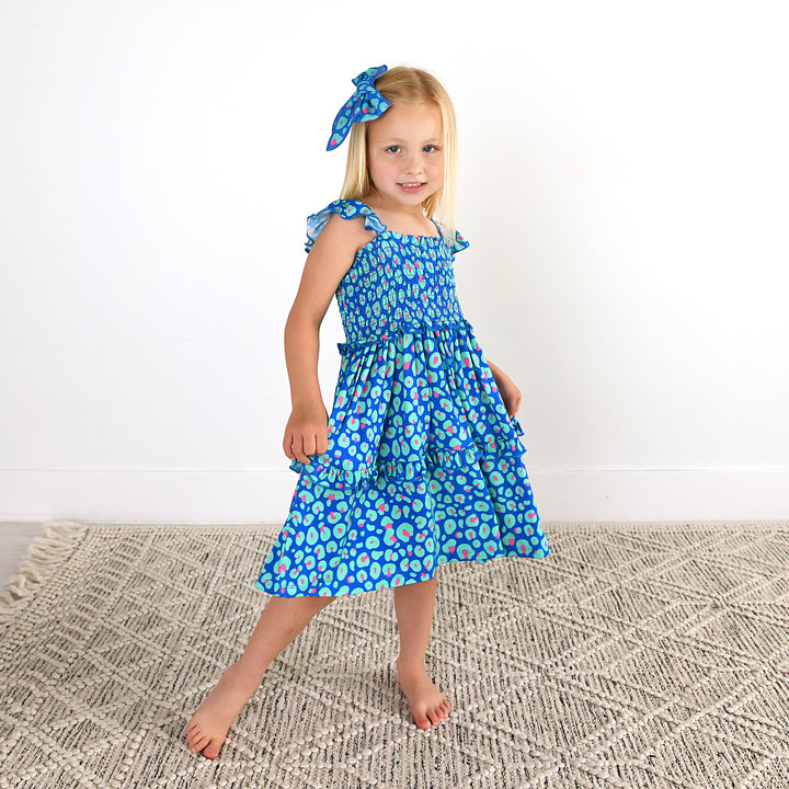 Miley Leopard SMOCKED DRESS - Gigi and Max