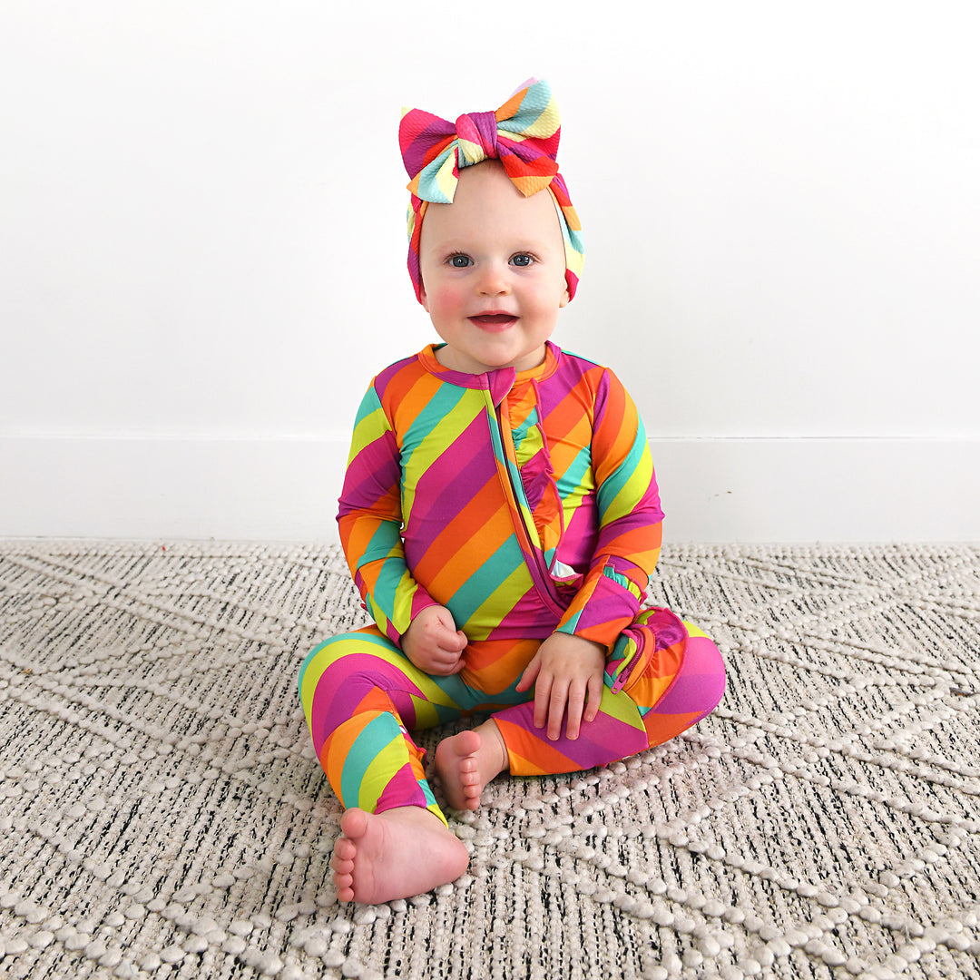 Amanda Stripe RUFFLE ZIP - Gigi and Max