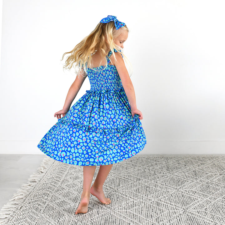 Miley Leopard SMOCKED DRESS - Gigi and Max