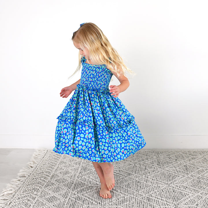 Miley Leopard SMOCKED DRESS - Gigi and Max