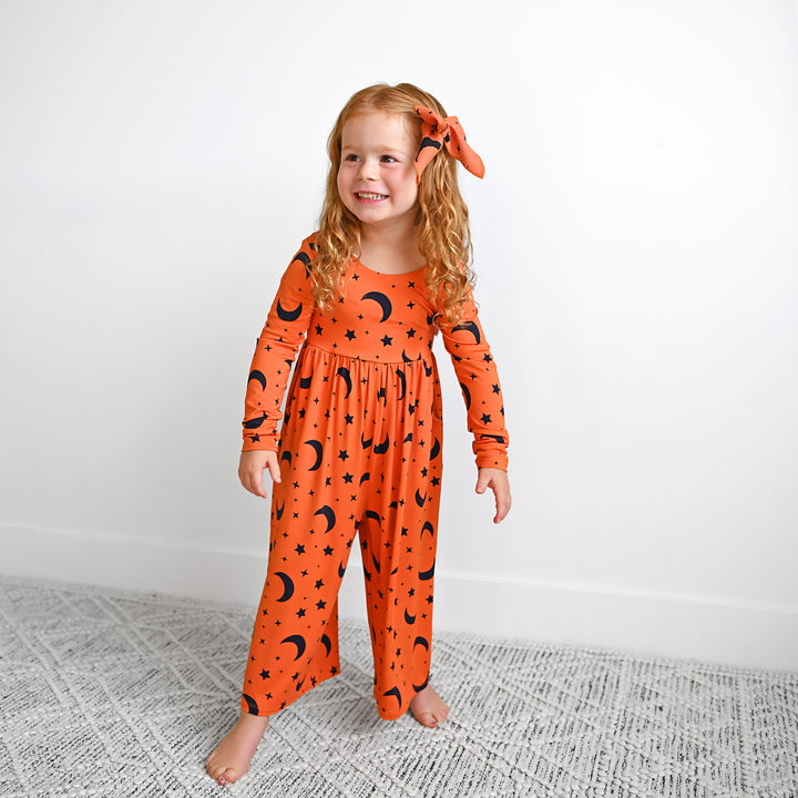 Blaise Orange Moon WIDE LEG ROMPER - Gigi and Max