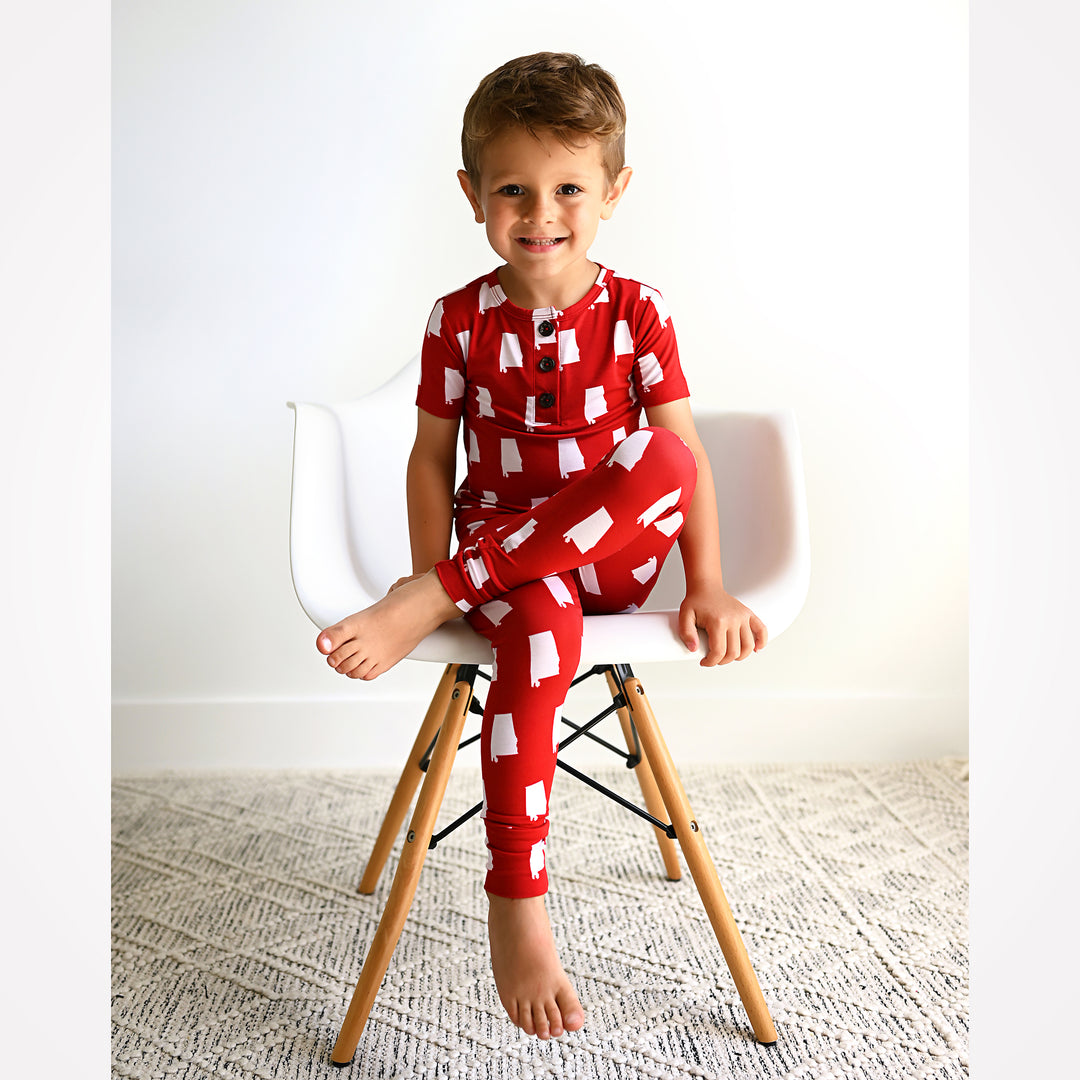 Alabama Crimson & White TWO PIECE - Gigi and Max