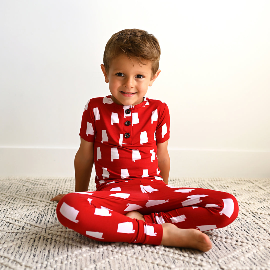 Alabama Crimson & White TWO PIECE - Gigi and Max