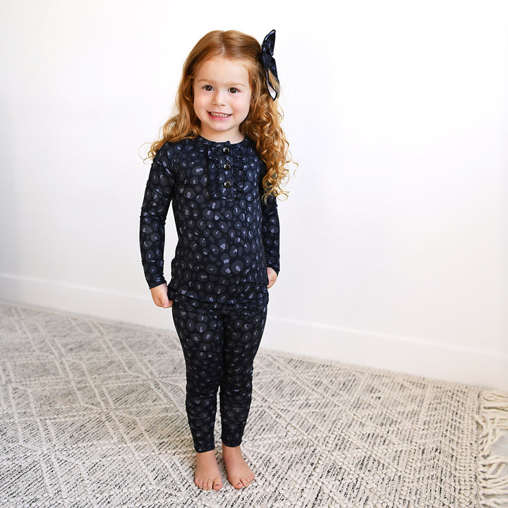 Ash Black Leopard RUFFLE TWO PIECE - Gigi and Max