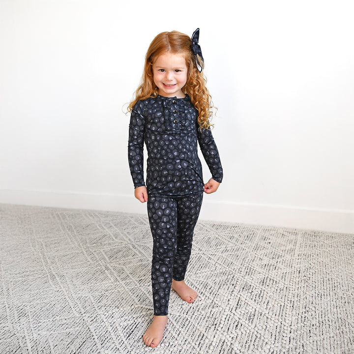 Ash Black Leopard RUFFLE TWO PIECE - Gigi and Max