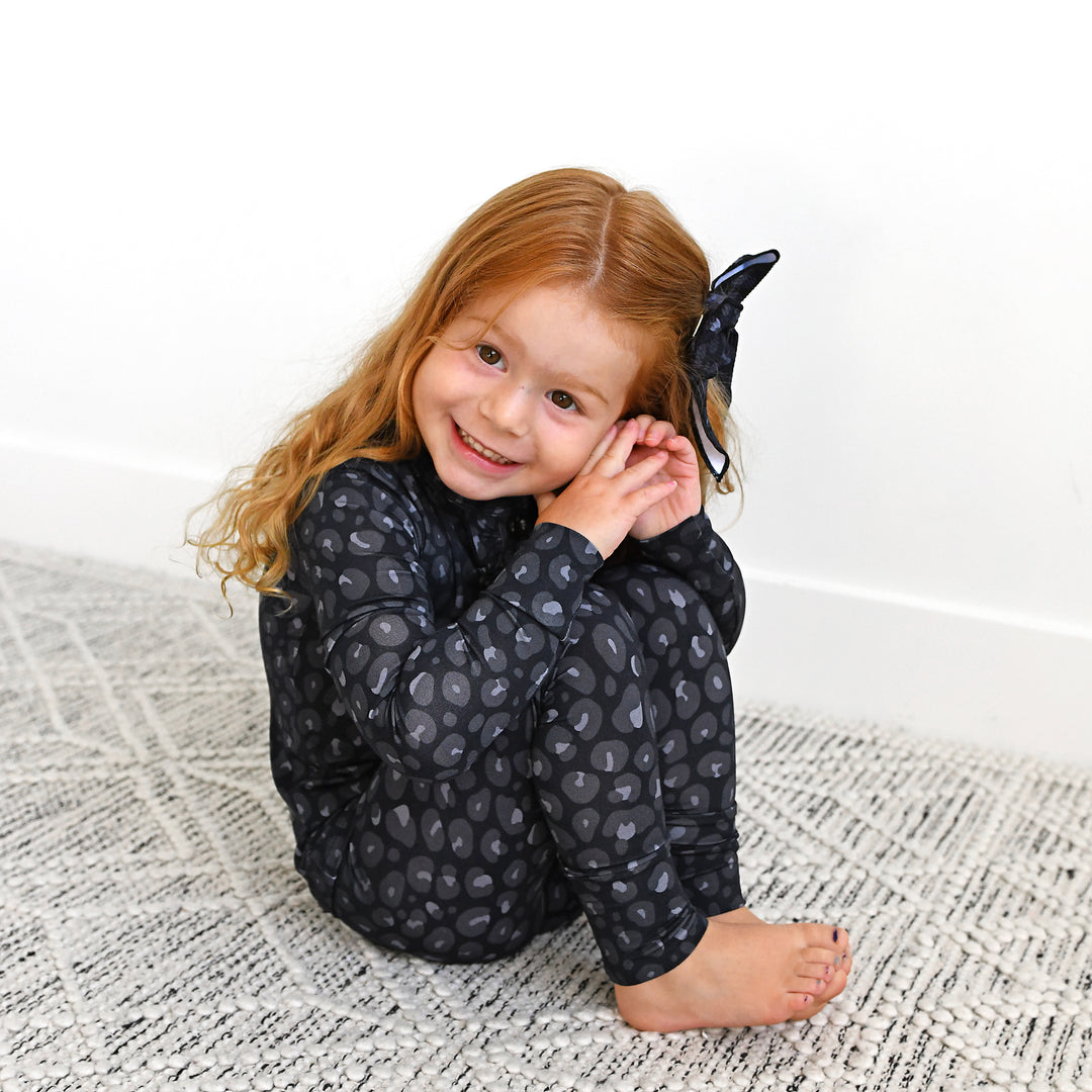 Ash Black Leopard RUFFLE TWO PIECE - Gigi and Max