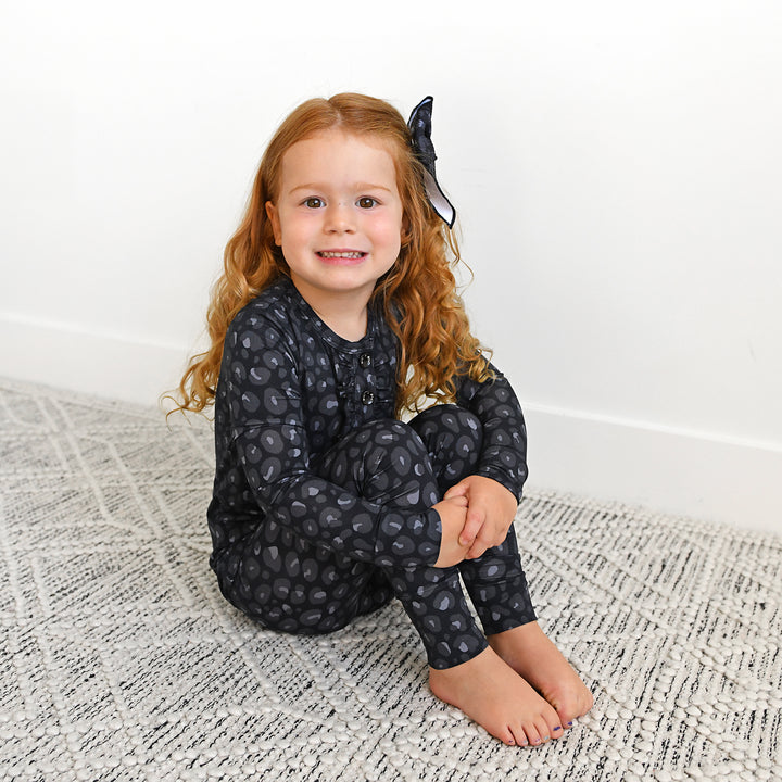 Ash Black Leopard RUFFLE TWO PIECE - Gigi and Max