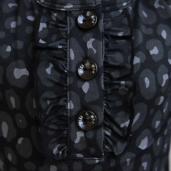Ash Black Leopard RUFFLE TWO PIECE - Gigi and Max