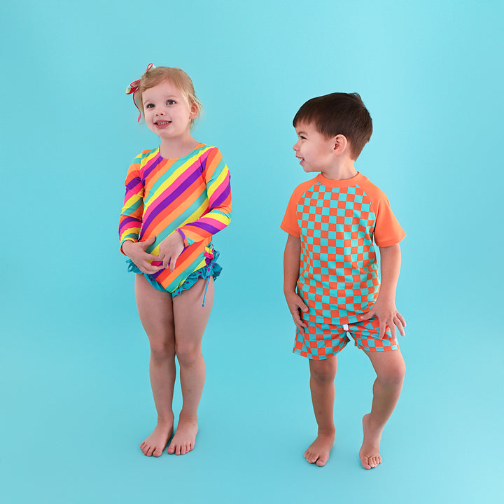 Spencer Checks SWIM SHIRT - Gigi and Max