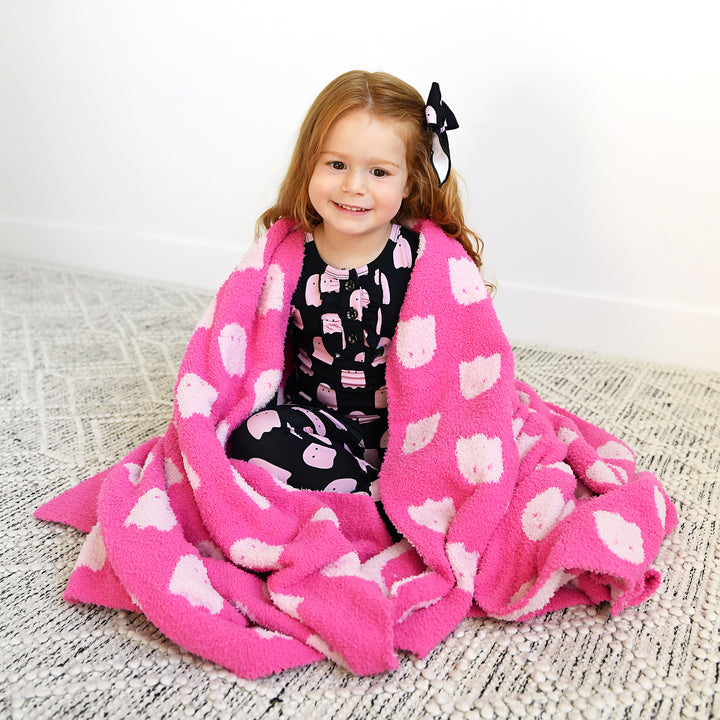 Draven Pink Ghost PLUSH BLANKET - Gigi and Max