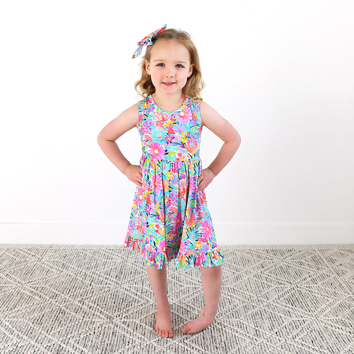 Megan Floral TANK TWIRL DRESS - Gigi and Max
