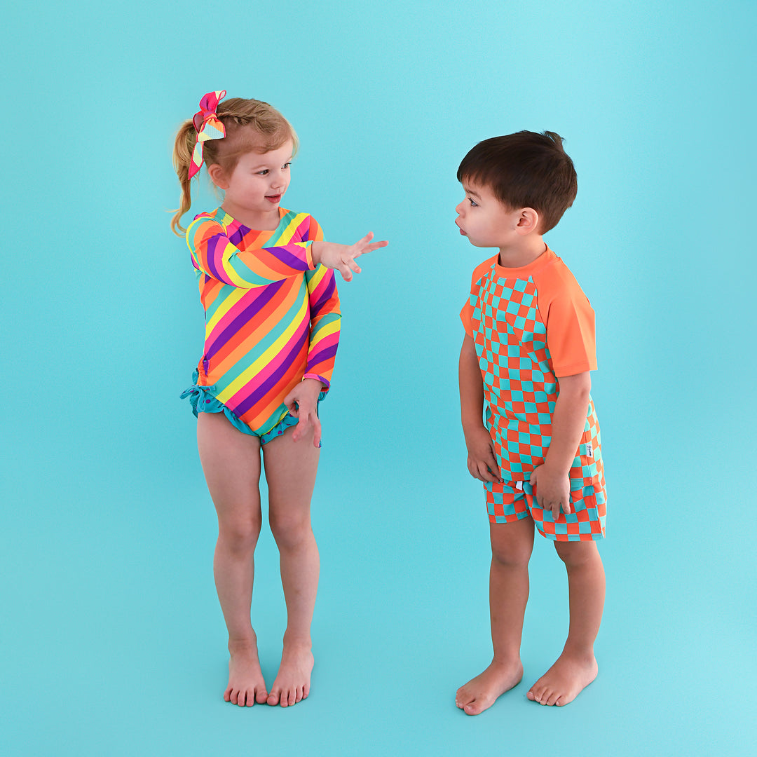 Spencer Checks SWIM SHIRT - Gigi and Max