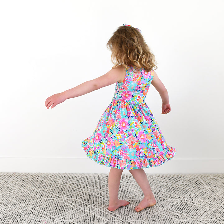 Megan Floral TANK TWIRL DRESS - Gigi and Max
