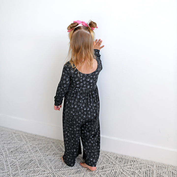 Ash Black Leopard WIDE LEG ROMPER - Gigi and Max