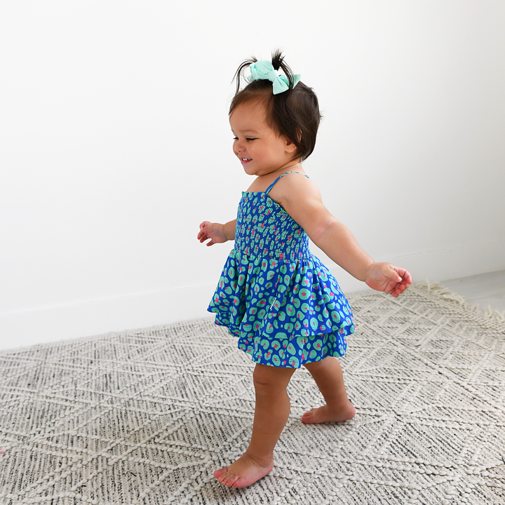 Miley Leopard SMOCKED TIERED TUTU - Gigi and Max