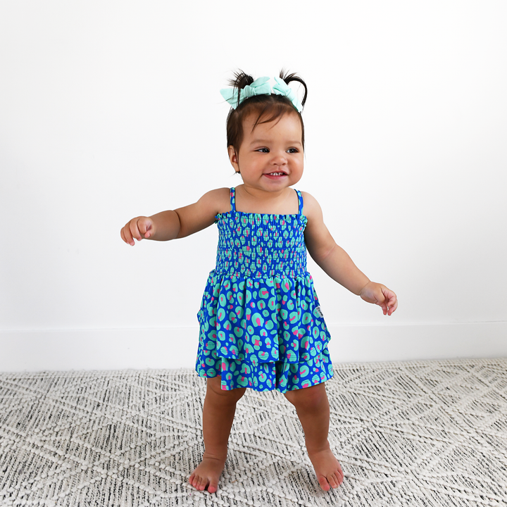 Miley Leopard SMOCKED TIERED TUTU - Gigi and Max