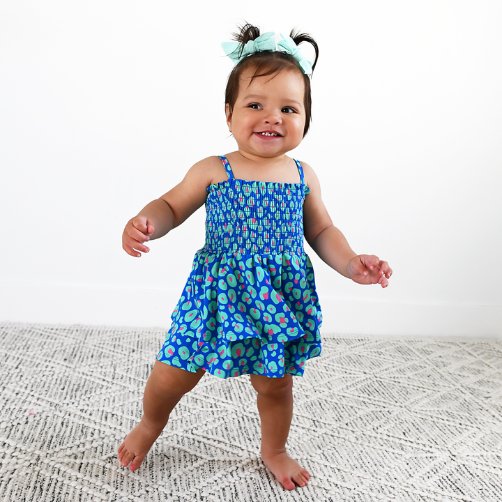Miley Leopard SMOCKED TIERED TUTU - Gigi and Max