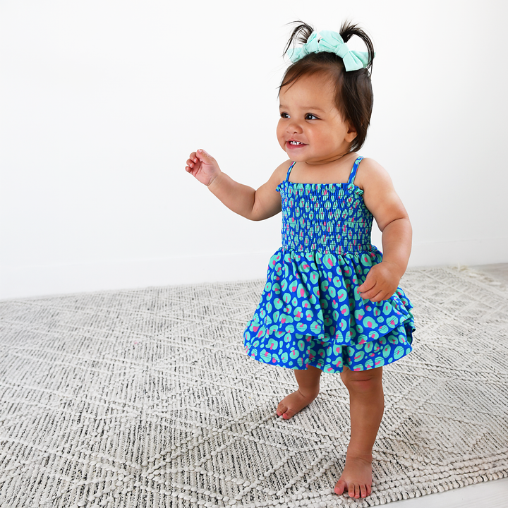Miley Leopard SMOCKED TIERED TUTU - Gigi and Max