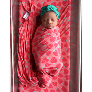 Annabelle Strawberries SWADDLE - Gigi and Max