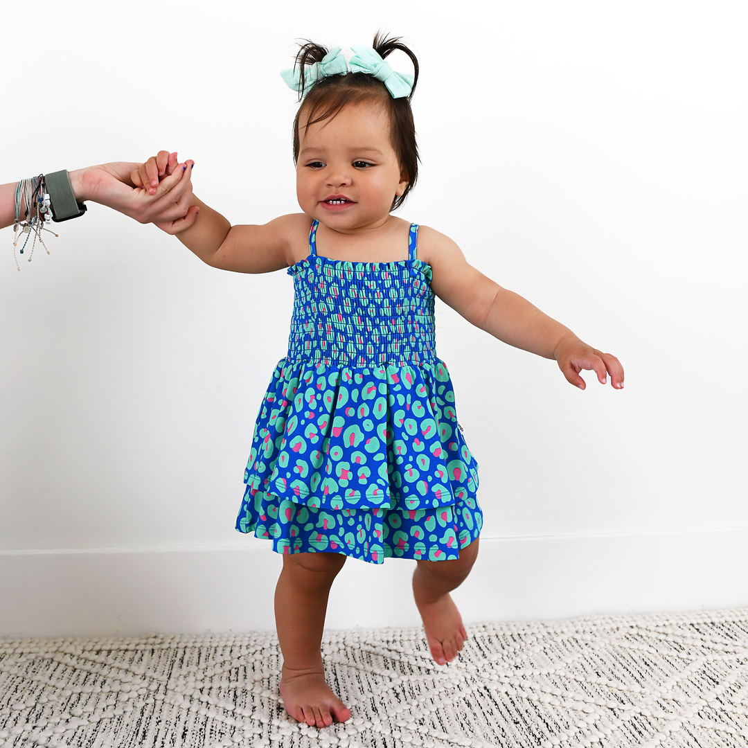 Miley Leopard SMOCKED TIERED TUTU - Gigi and Max