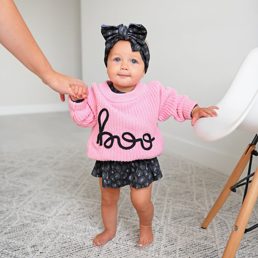 Ash Black Leopard HEADWRAP - Gigi and Max